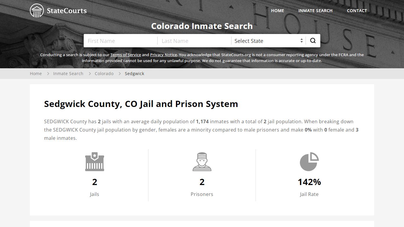 Sedgwick County, CO Inmate Search - StateCourts